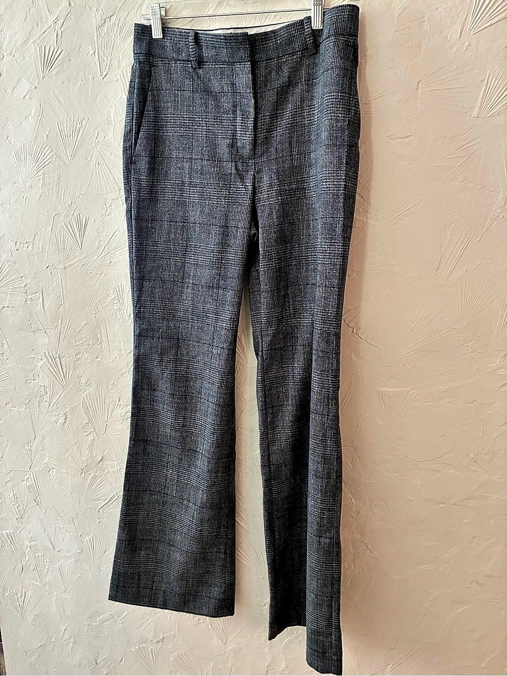 Plaid flare Pants Gray & Black